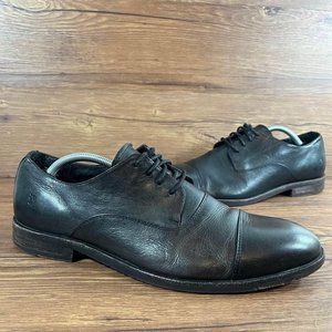 Frye Scott Cap Toe Black Leather Oxfords Dress Shoes Men’s Size 10.5